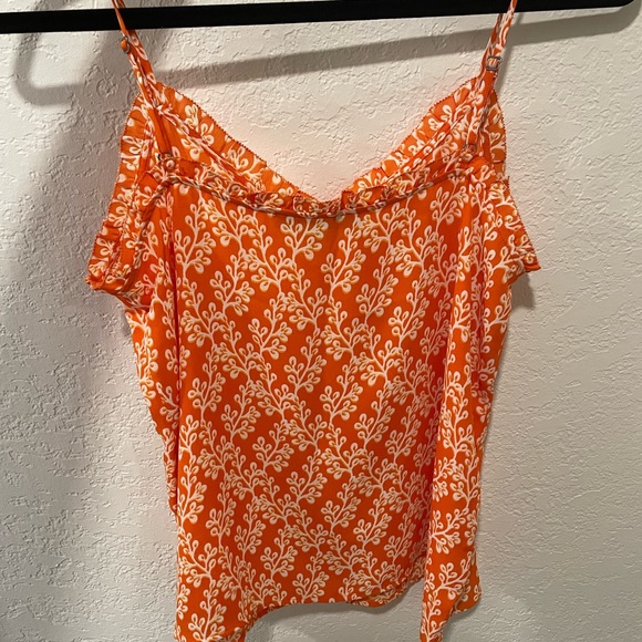 Tank Top- Orange/White   The Loft  Small - Picture 2 of 4
